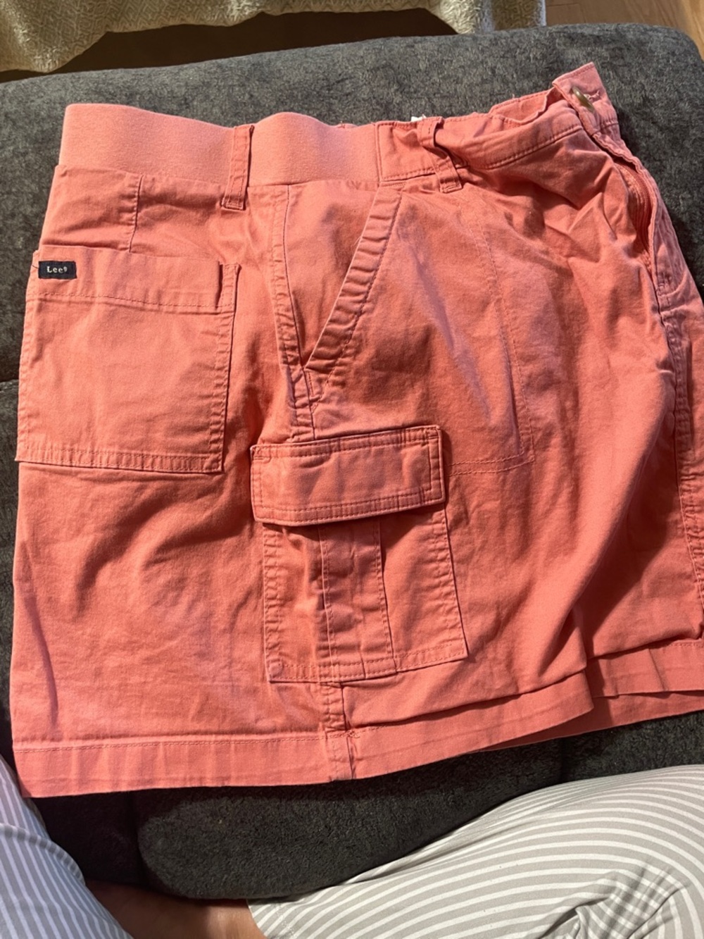 Lee Coral Pink Cargo Mini Skirt - Picture 3 of 6